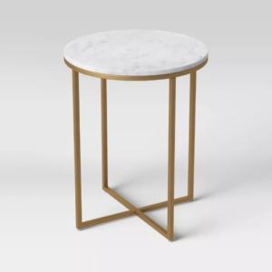 Modern Round Marble End Table